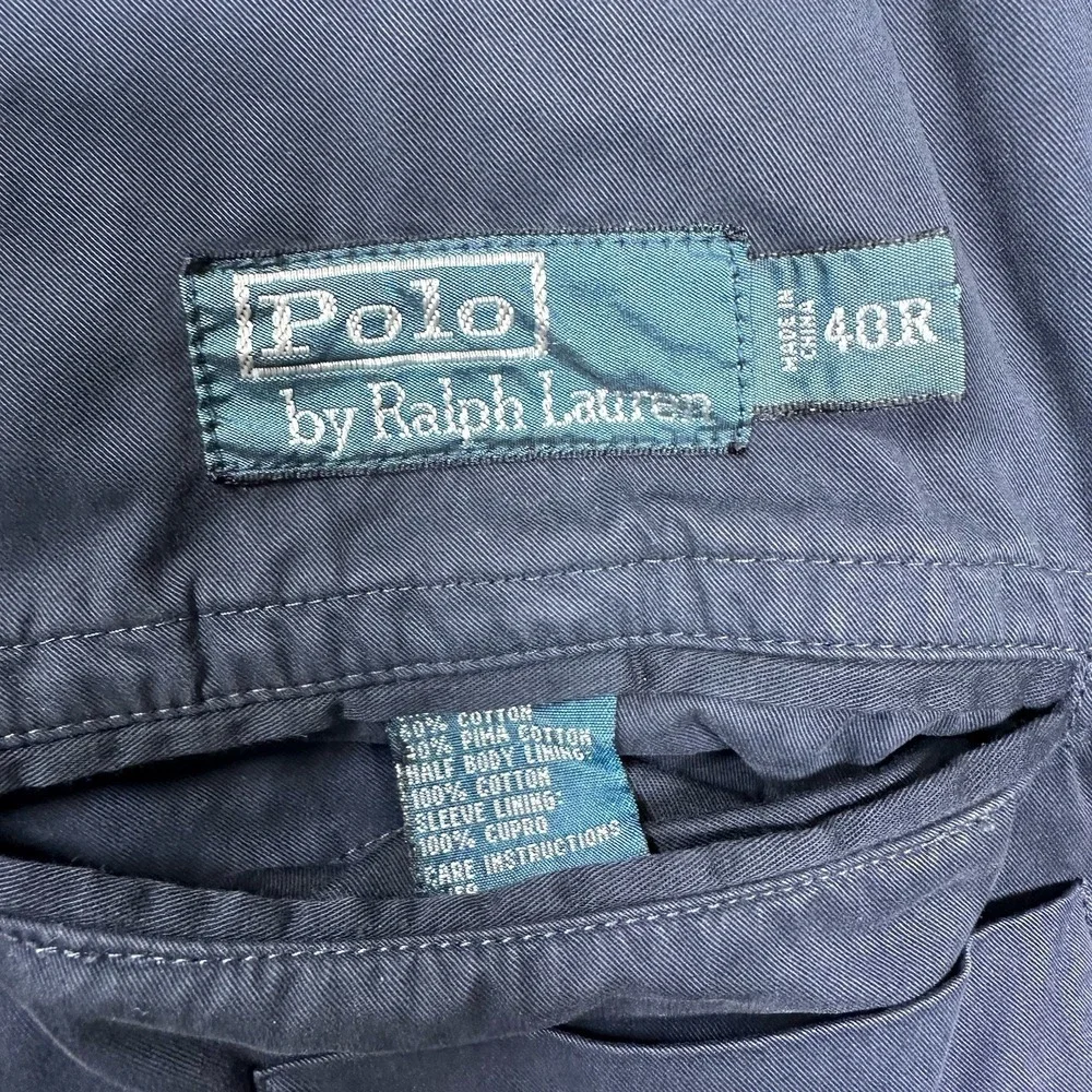 Polo Ralph Lauren Blazer Jacket Mens 40R Cotton Unstructured Travel Casual VTG